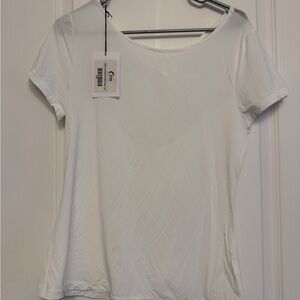 Elegant White Short Sleeve Women's Tee